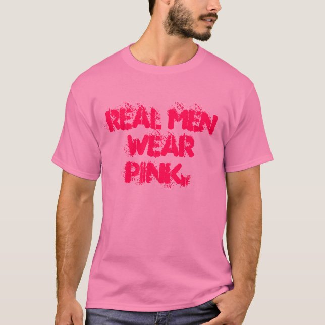 Camiseta Rosa real do desgaste de homens (Frente)