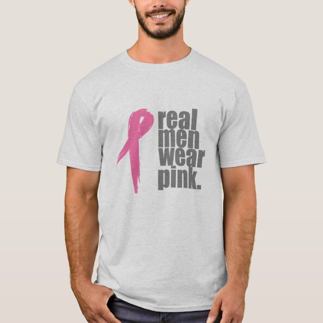 Camiseta Rosa real do desgaste de homens (Frente)