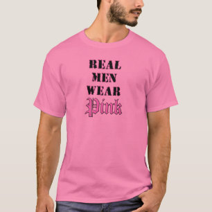 Camiseta Rosa real do desgaste de homens