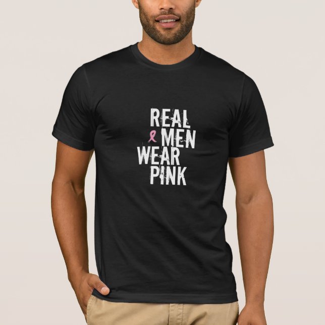 Camiseta Rosa real do desgaste de homens (Frente)