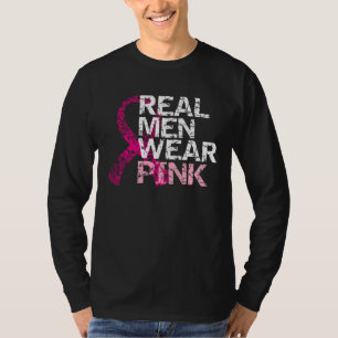 Camiseta Rosa real do desgaste de homens - cancro da mama