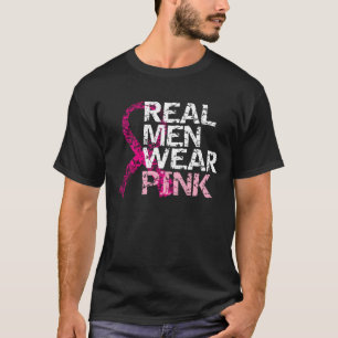 Camiseta Rosa real do desgaste de homens - cancro da mama