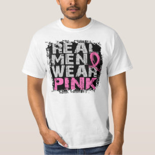 Camiseta Rosa real do desgaste de homens do cancro da mama