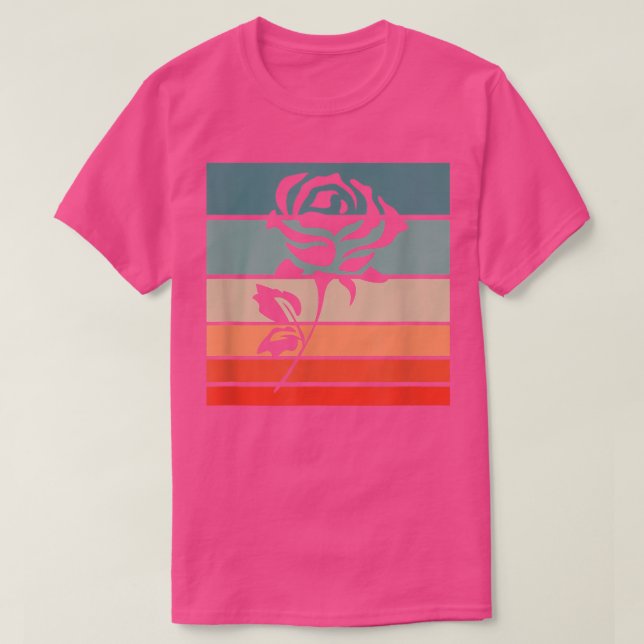 Camiseta Rosa Retro Style Vintage (Frente do Design)