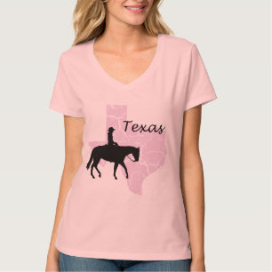 Camiseta Rosa Rosa das Mulheres Grunge do Texas Co