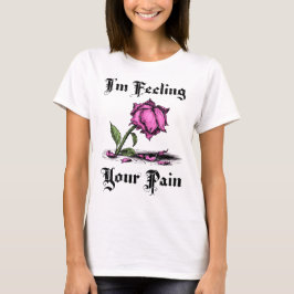 Camiseta Rosa Rosa em Desespero Feminino