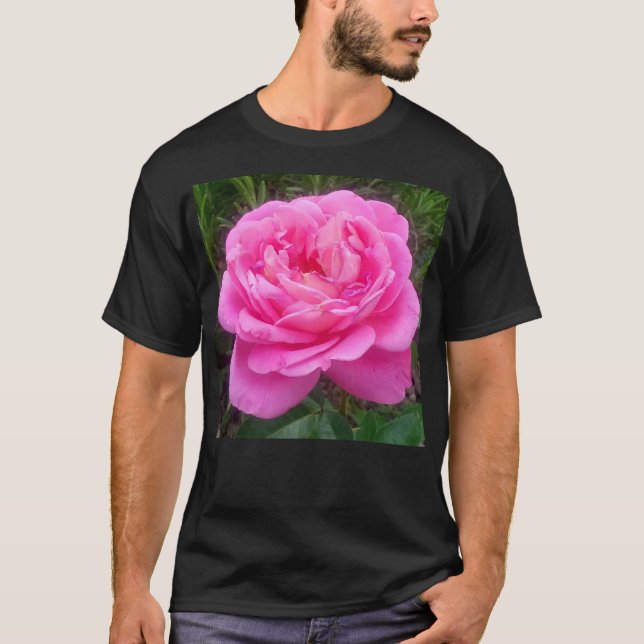 Camiseta Rosa Rosa Romântica "Leonardo Da Vinci" (Frente)