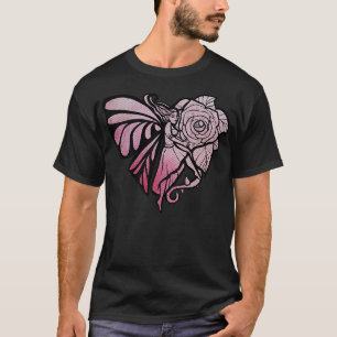 Camiseta Rosa Rosa Rosa De Jardim Láteo