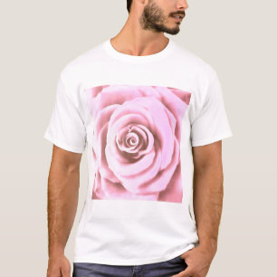 Camiseta Rosa Rosa Rosa Pálida Grande Artística
