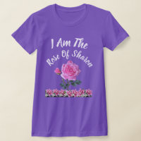 Rosa rosa rosa-rosa sobre fundo Lavanda Camisa-T f