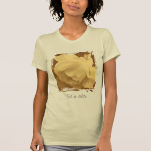 Camiseta Rosa Sepia Vintage Personalizada Com Gotículas de