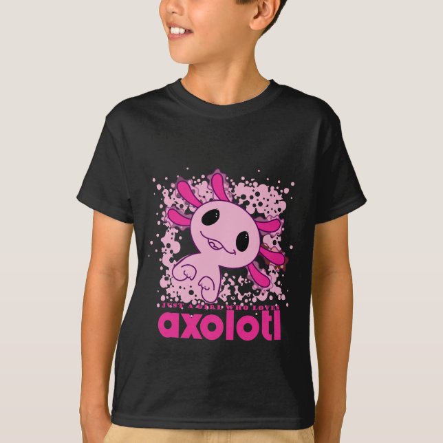 Camiseta Rosa Só Uma Menina Que Ama Axolotl (Frente)