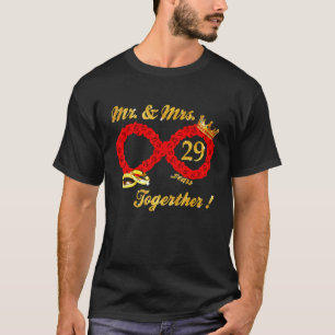 Camiseta Rosa Sr Sra. Infinita Amor Juntos Casal Casado