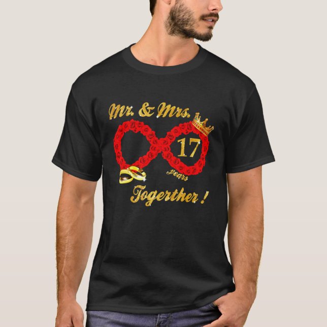 Camiseta Rosa Sr Sra. Infinita Amor Juntos Casal Casado (Frente)