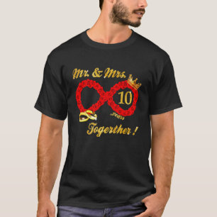Camiseta Rosa Sr Sra. Infinita Amor Juntos Casal Casado