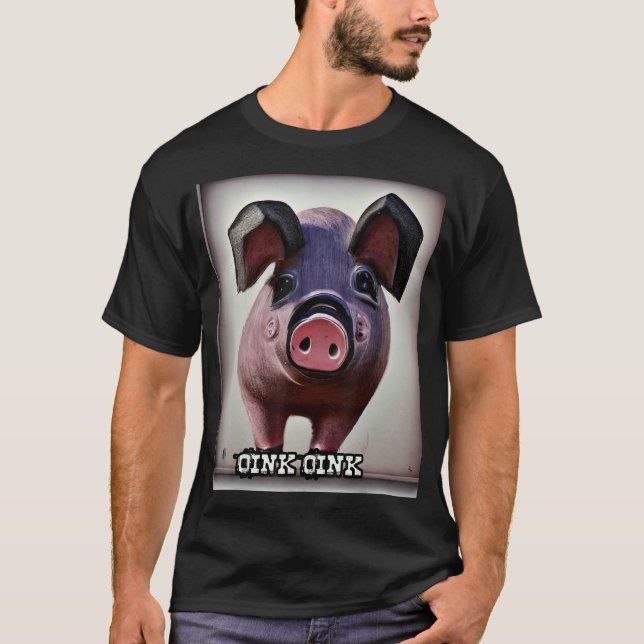 Camiseta Rosa Suíno-Suíno-Cinzento-Rosa 21 (Frente)