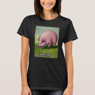 Camiseta Rosa Suíno-Suíno-Cinzento-Rosa 26