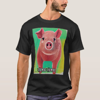 Camiseta Rosa Suíno-Suíno-Cinzento-Rosa 26