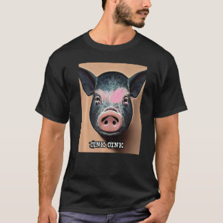 Camiseta Rosa Suíno-Suíno-Cinzento-Rosa 53