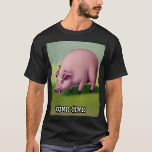 Camiseta Rosa Suíno-Suíno-Gota-Oink 25
