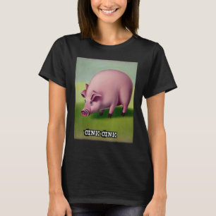 Camiseta Rosa Suíno-Suíno-Gota-Oink 25