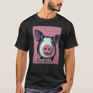 Camiseta Rosa Suíno-Suíno-Gota-Oink 27
