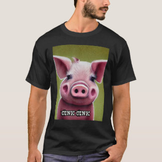 Camiseta Rosa Suíno-Suíno-Grito Oink 17