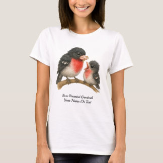Camiseta Rosa surpreendente quebrado de Grosbeak