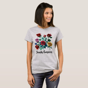 Camiseta Rosa T-Shirt de Cores de Água Simples