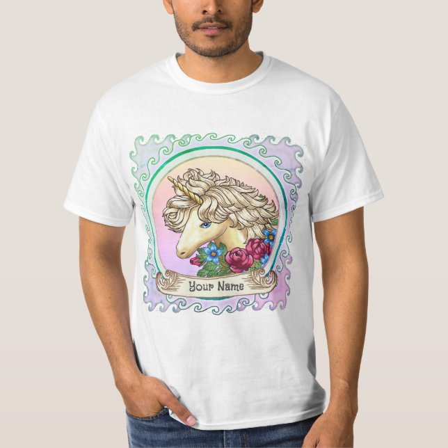 Camiseta Rosa Unicórnio  (Frente)