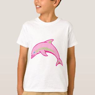 Camiseta Rosa & verde do golfinho