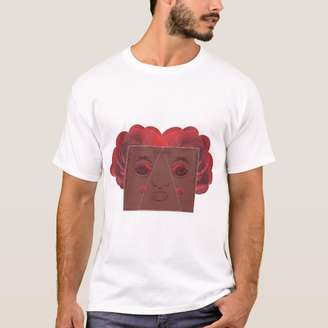 Camiseta Rosa vermelha. (Frente)