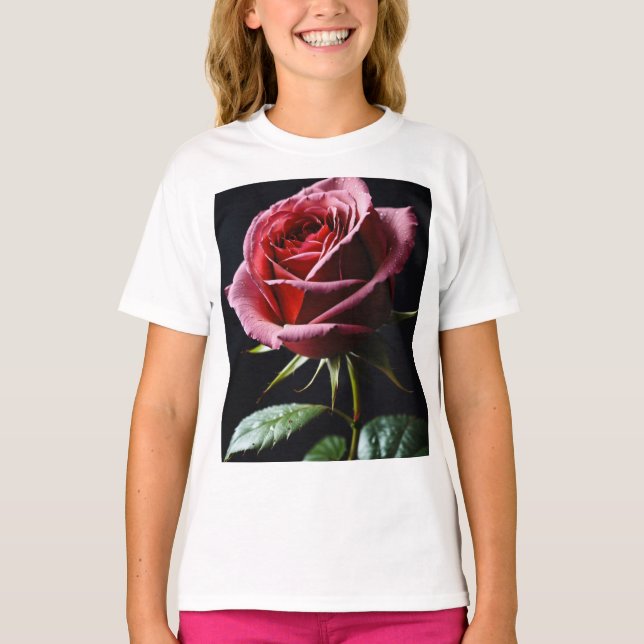 Camiseta Rosa vermelha (Frente)