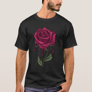 Camiseta Rosa vermelha Aestésica Mole Grunge Roupas Punk Eg