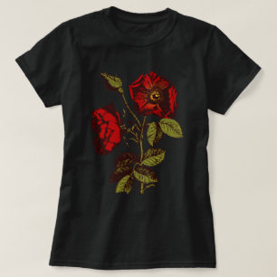 Camiseta Rosa vermelha antiga