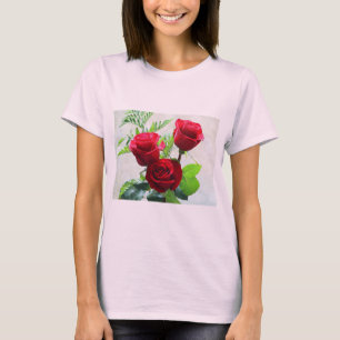 Camiseta Rosa vermelha Bloom T-Shirt