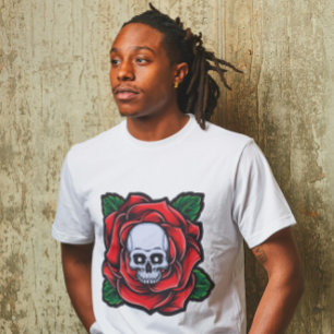 Camiseta Rosa vermelha Crônica e Vibrante