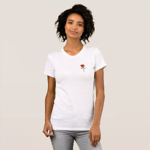 Camiseta Rosa vermelha eterno