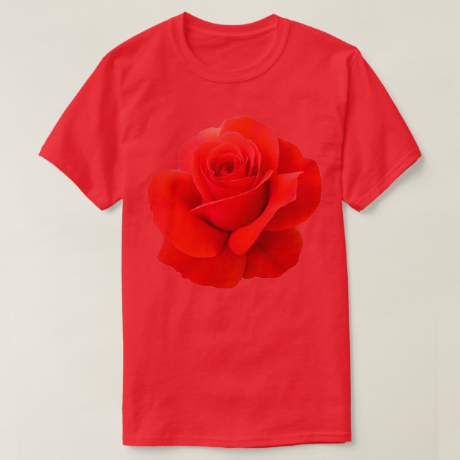 Camiseta Rosa vermelha Preto (Frente do Design)