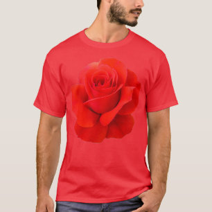 Camiseta Rosa vermelha Preto