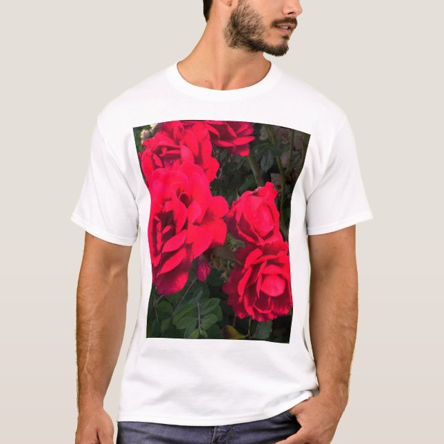 Camiseta Rosa vermelha Rosarium (Frente)