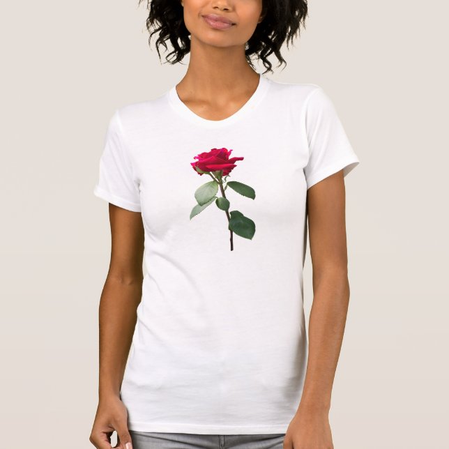 Camiseta rosa vermelha solteiro (Frente)