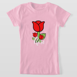 Camiseta Rosa vermelha T-Shirt