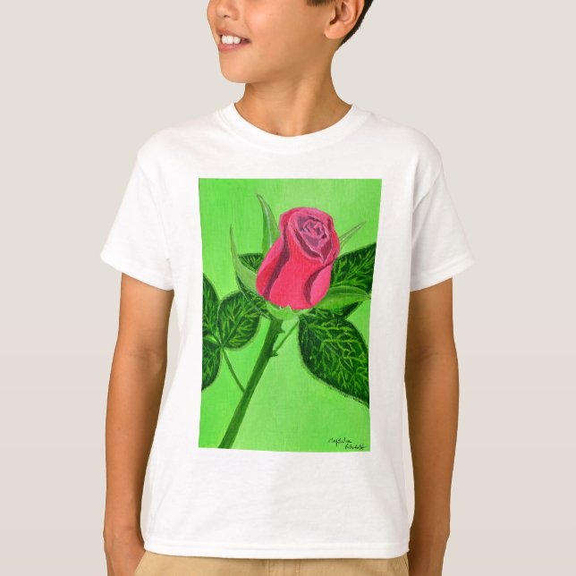 Camiseta Rosa vermelha T-Shirt (Frente)