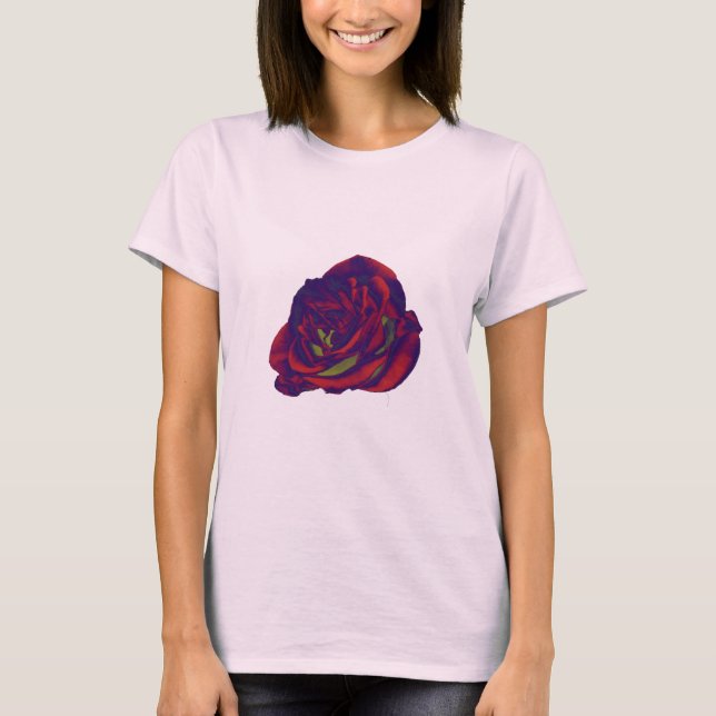 Camiseta Rosa vermelha T-Shirt (Frente)