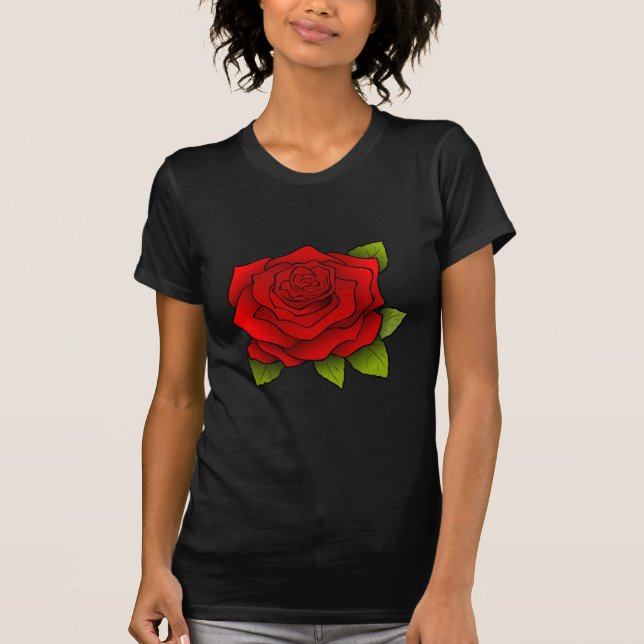Camiseta Rosa Vermelha Única (Frente)