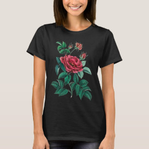 Camiseta Rosa vermelha Vintage
