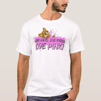Camiseta Rosa vivo da equipe! T-shirt de 2011 brancos