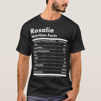 Camiseta Rosalie Nutrição Fatos Dão Engraçado Personalizado