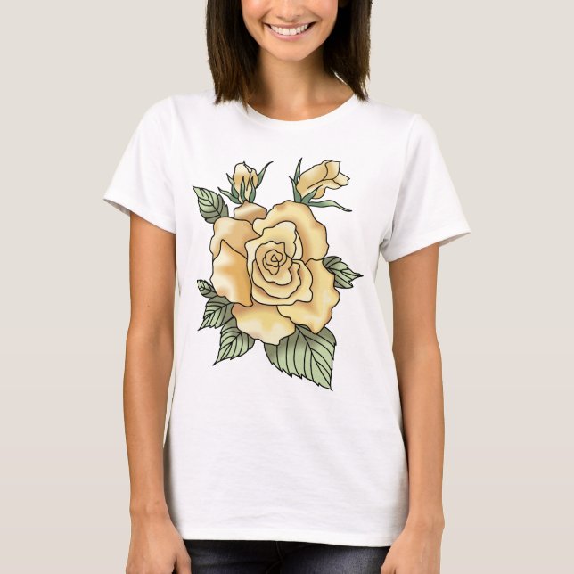 Camiseta Rosas Amarelas (Frente)